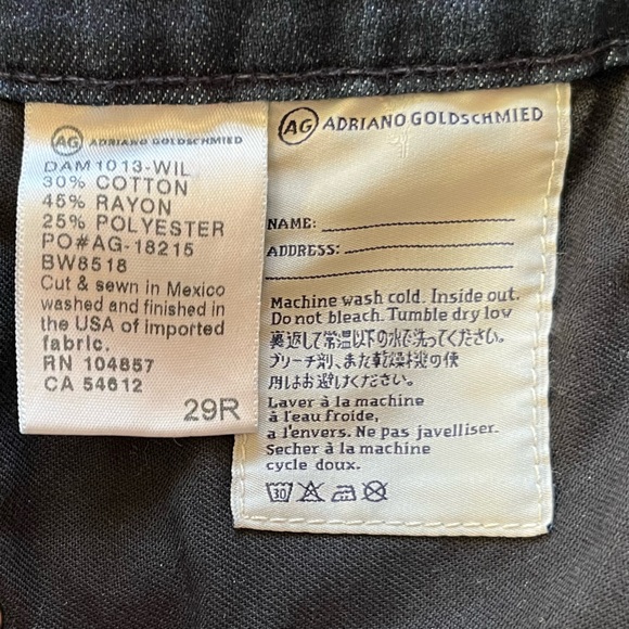 AG Adriano Goldschmied Jean the Angel bootcut Size 29R - Picture 3 of 4